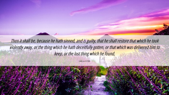Picture 06 - Leviticus 6:4 KJV Desktop Wallpaper - Then it shall be, because he hath sinned, and is - Desktop Bible Verse Wallpaper