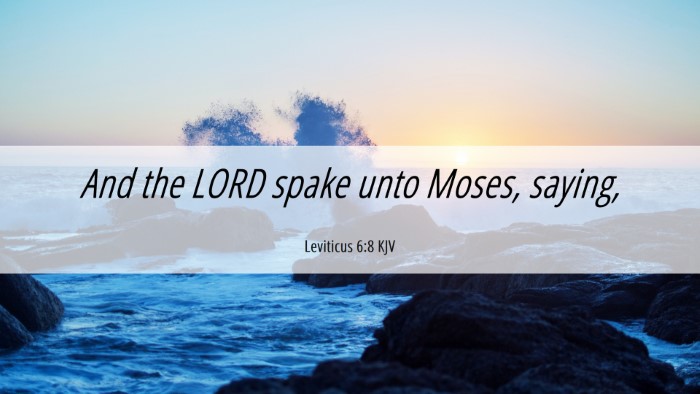 Picture 06 - Leviticus 6:8 KJV Desktop Wallpaper - And the LORD spake unto Moses, - Desktop Bible Verse Wallpaper