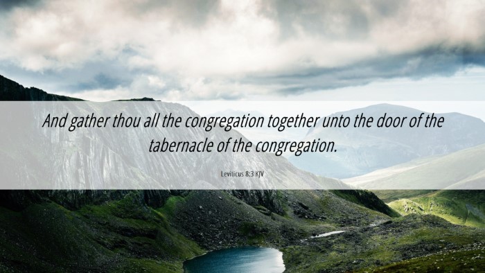 Picture 06 - Leviticus 8:3 KJV Desktop Wallpaper - And gather thou all the congregation together - Desktop Bible Verse Wallpaper