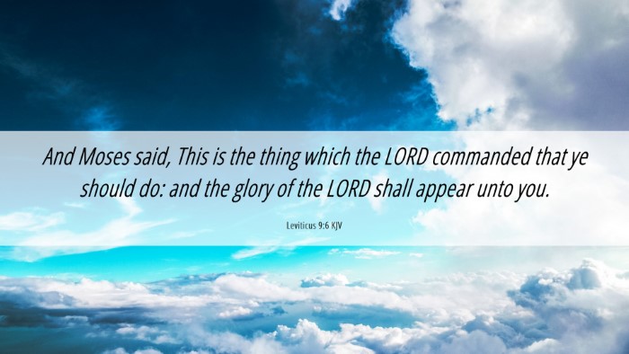 Picture 06 - Leviticus 9:6 KJV Desktop Wallpaper - And Moses said, This is the thing which the LORD - Desktop Bible Verse Wallpaper