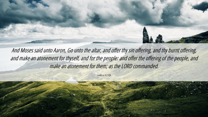Picture 06 - Leviticus 9:7 KJV Desktop Wallpaper - And Moses said unto Aaron, Go unto the altar, and - Desktop Bible Verse Wallpaper