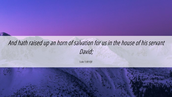 Picture 06 - Luke 1:69 KJV Desktop Wallpaper - And hath raised up an horn of salvation for us in - Desktop Bible Verse Wallpaper