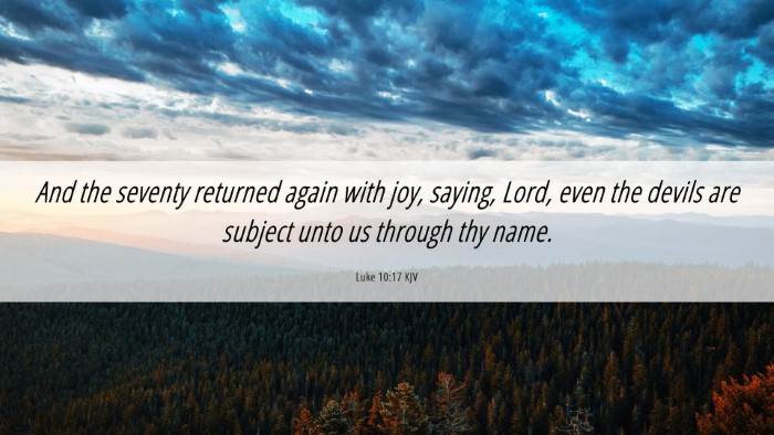Picture 06 - Luke 10:17 KJV Desktop Wallpaper - And the seventy returned again with joy, saying, - Desktop Bible Verse Wallpaper