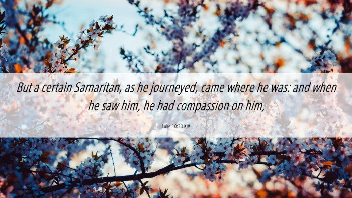 Picture 06 - Luke 10:33 KJV Desktop Wallpaper - But a certain Samaritan, as he journeyed, came - Desktop Bible Verse Wallpaper