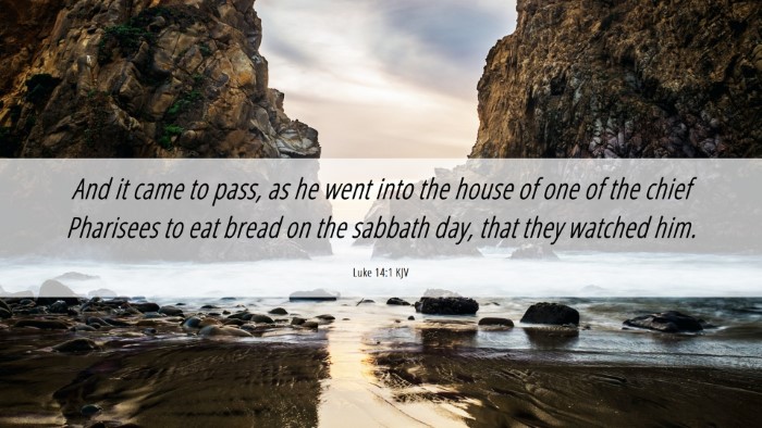 Picture 06 - Luke 14:1 KJV Desktop Wallpaper - And it came to pass, as he went into the house of - Desktop Bible Verse Wallpaper