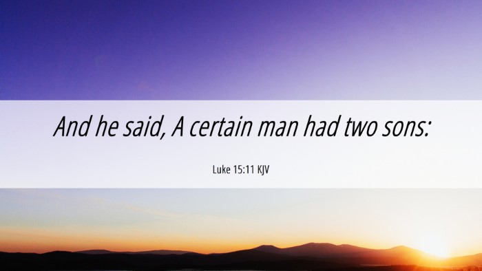 Picture 06 - Luke 15:11 KJV Desktop Wallpaper - And he said, A certain man had two - Desktop Bible Verse Wallpaper