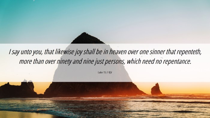 Picture 06 - Luke 15:7 KJV Desktop Wallpaper - I say unto you, that likewise joy shall be in - Desktop Bible Verse Wallpaper
