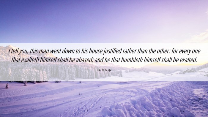 Picture 06 - Luke 18:14 KJV Desktop Wallpaper - I tell you, this man went down to his house - Desktop Bible Verse Wallpaper