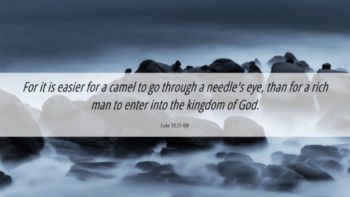 Picture 06 - Luke 18:25 KJV Desktop Wallpaper - For it is easier for a camel to go through a - Desktop Bible Verse Wallpaper