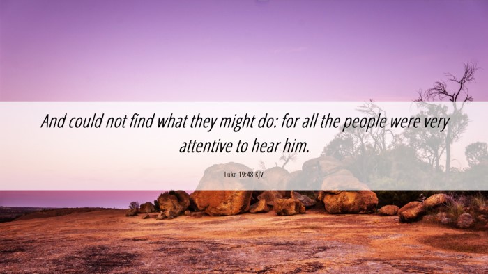 Picture 06 - Luke 19:48 KJV Desktop Wallpaper - And could not find what they might do: for all - Desktop Bible Verse Wallpaper
