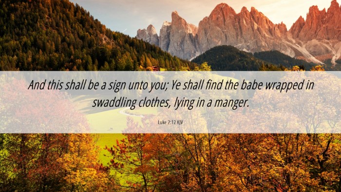 Picture 06 - Luke 2:12 KJV Desktop Wallpaper - And this shall be a sign unto you; Ye shall find - Desktop Bible Verse Wallpaper