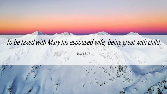 Picture 06 - Luke 2:5 KJV Desktop Wallpaper - To be taxed with Mary his espoused wife, being - Desktop Bible Verse Wallpaper