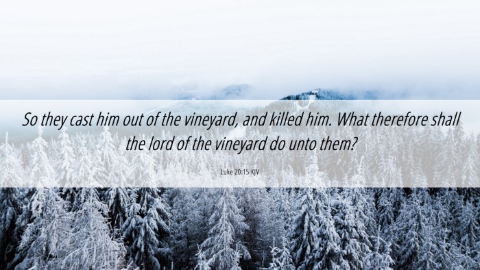 Picture 06 - Luke 20:15 KJV Desktop Wallpaper - So they cast him out of the vineyard, and killed - Desktop Bible Verse Wallpaper
