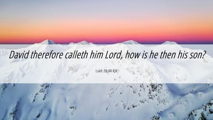 Picture 06 - Luke 20:44 KJV Desktop Wallpaper - David therefore calleth him Lord, how is he then - Desktop Bible Verse Wallpaper