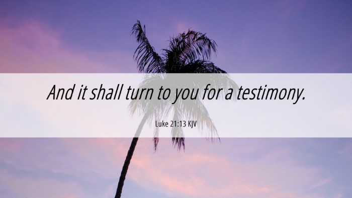 Picture 06 - Luke 21:13 KJV Desktop Wallpaper - And it shall turn to you for a - Desktop Bible Verse Wallpaper