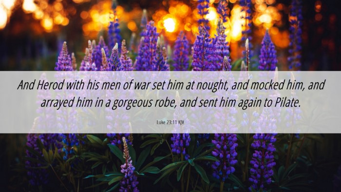 Picture 06 - Luke 23:11 KJV Desktop Wallpaper - And Herod with his men of war set him at nought, - Desktop Bible Verse Wallpaper