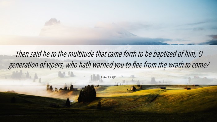 Picture 06 - Luke 3:7 KJV Desktop Wallpaper - Then said he to the multitude that came forth to - Desktop Bible Verse Wallpaper