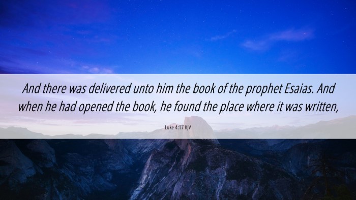 Picture 06 - Luke 4:17 KJV Desktop Wallpaper - And there was delivered unto him the book of the - Desktop Bible Verse Wallpaper
