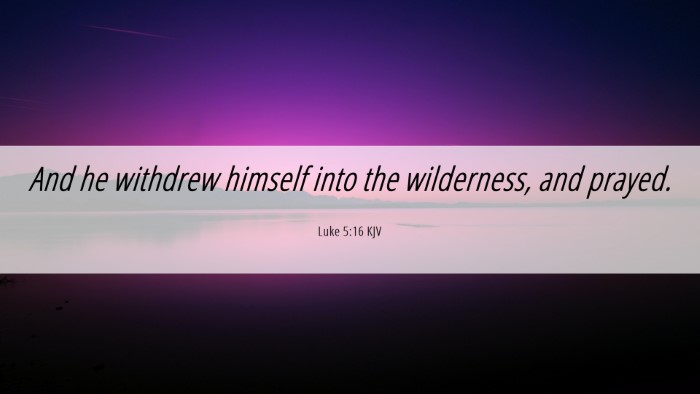 Picture 06 - Luke 5:16 KJV Desktop Wallpaper - And he withdrew himself into the wilderness, and - Desktop Bible Verse Wallpaper