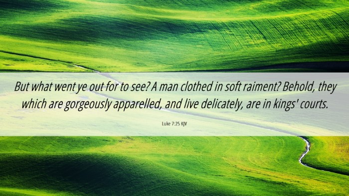 Picture 06 - Luke 7:25 KJV Desktop Wallpaper - But what went ye out for to see? A man clothed in - Desktop Bible Verse Wallpaper