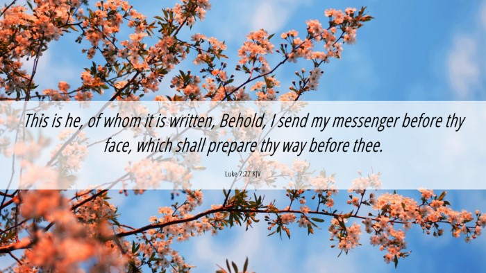 Picture 06 - Luke 7:27 KJV Desktop Wallpaper - This is he, of whom it is written, Behold, I send - Desktop Bible Verse Wallpaper