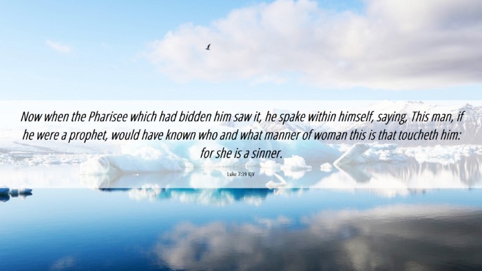 Picture 06 - Luke 7:39 KJV Desktop Wallpaper - Now when the Pharisee which had bidden him saw - Desktop Bible Verse Wallpaper