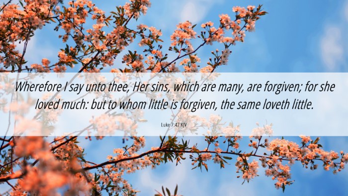 Picture 06 - Luke 7:47 KJV Desktop Wallpaper - Wherefore I say unto thee, Her sins, which are - Desktop Bible Verse Wallpaper