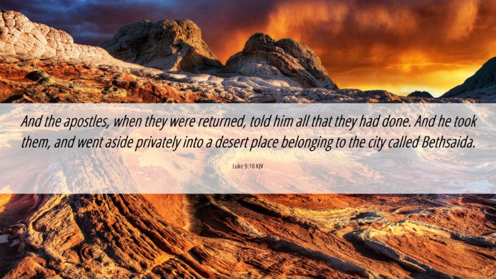 Picture 06 - Luke 9:10 KJV Desktop Wallpaper - And the apostles, when they were returned, told - Desktop Bible Verse Wallpaper