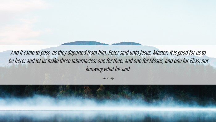 Picture 06 - Luke 9:33 KJV Desktop Wallpaper - And it came to pass, as they departed from him, - Desktop Bible Verse Wallpaper