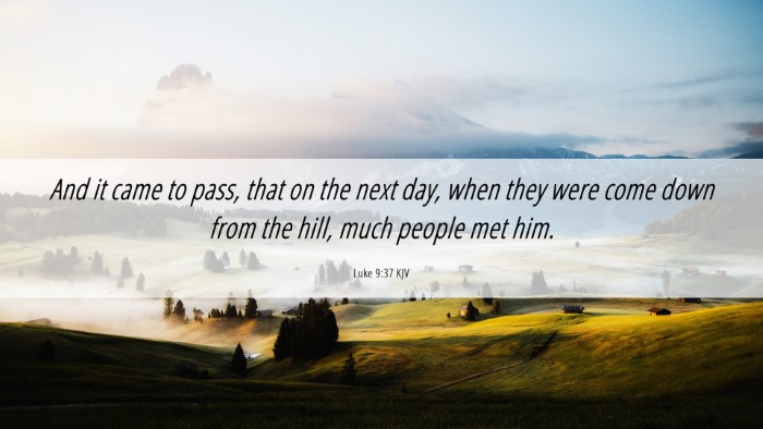Picture 06 - Luke 9:37 KJV Desktop Wallpaper - And it came to pass, that on the next day, when - Desktop Bible Verse Wallpaper