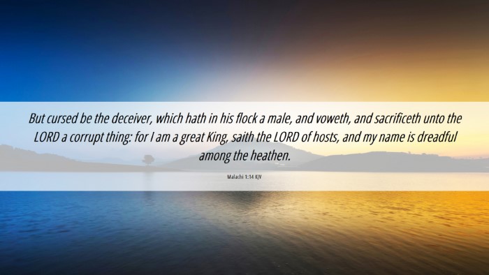 Picture 06 - Malachi 1:14 KJV Desktop Wallpaper - But cursed be the deceiver, which hath in his - Desktop Bible Verse Wallpaper