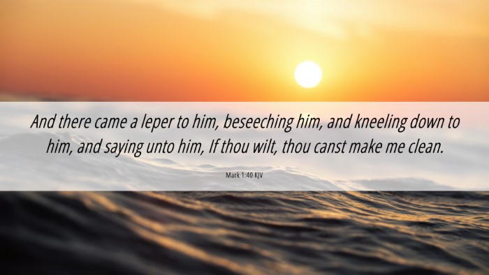 Picture 06 - Mark 1:40 KJV Desktop Wallpaper - And there came a leper to him, beseeching him, - Desktop Bible Verse Wallpaper