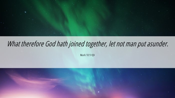 Picture 06 - Mark 10:9 KJV Desktop Wallpaper - What therefore God hath joined together, let not - Desktop Bible Verse Wallpaper