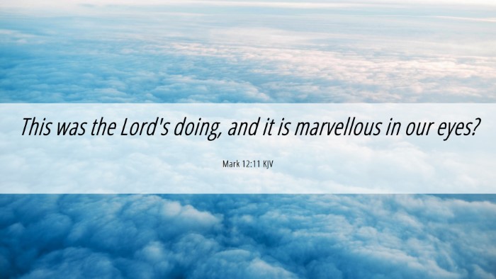 Picture 06 - Mark 12:11 KJV Desktop Wallpaper - This was the Lord's doing, and it is marvellous - Desktop Bible Verse Wallpaper