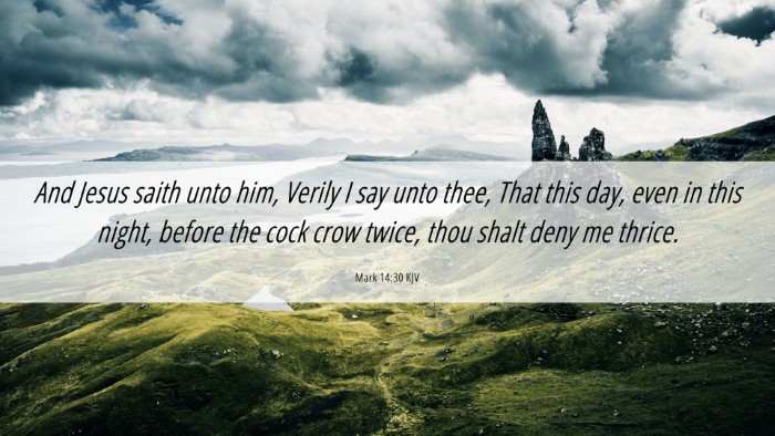 Picture 06 - Mark 14:30 KJV Desktop Wallpaper - And Jesus saith unto him, Verily I say unto thee, - Desktop Bible Verse Wallpaper