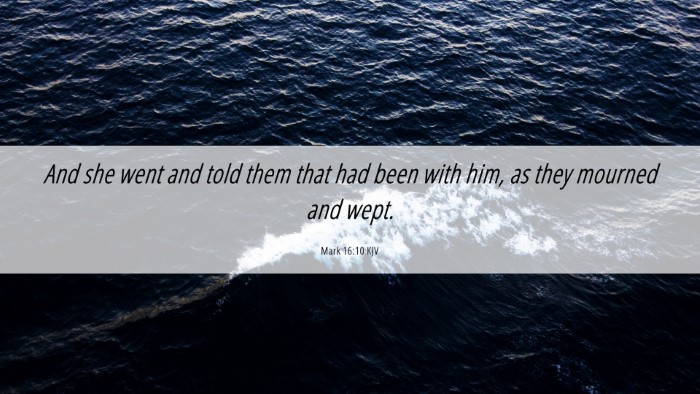 Picture 06 - Mark 16:10 KJV Desktop Wallpaper - And she went and told them that had been with - Desktop Bible Verse Wallpaper