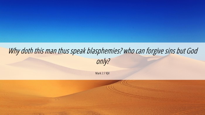 Picture 06 - Mark 2:7 KJV Desktop Wallpaper - Why doth this man thus speak blasphemies? who can - Desktop Bible Verse Wallpaper