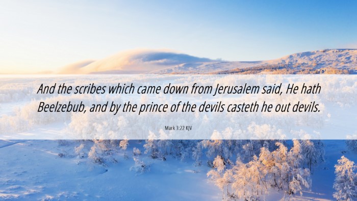Picture 06 - Mark 3:22 KJV Desktop Wallpaper - And the scribes which came down from Jerusalem - Desktop Bible Verse Wallpaper