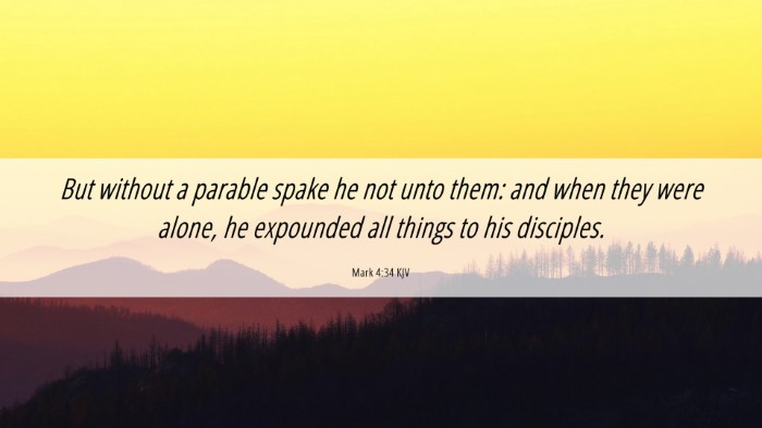 Picture 06 - Mark 4:34 KJV Desktop Wallpaper - But without a parable spake he not unto them: and - Desktop Bible Verse Wallpaper