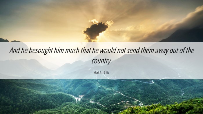 Picture 06 - Mark 5:10 KJV Desktop Wallpaper - And he besought him much that he would not send - Desktop Bible Verse Wallpaper