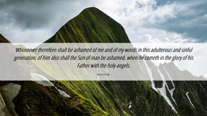 Picture 06 - Mark 8:38 KJV Desktop Wallpaper - Whosoever therefore shall be ashamed of me and of - Desktop Bible Verse Wallpaper