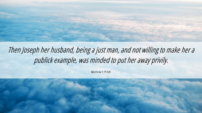 Picture 06 - Matthew 1:19 KJV Desktop Wallpaper - Then Joseph her husband, being a just man, and - Desktop Bible Verse Wallpaper