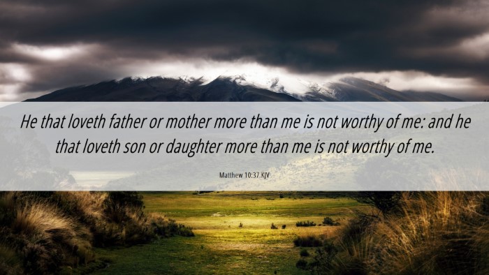 Picture 06 - Matthew 10:37 KJV Desktop Wallpaper - He that loveth father or mother more than me is - Desktop Bible Verse Wallpaper