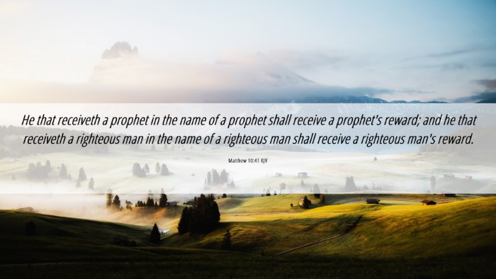 Picture 06 - Matthew 10:41 KJV Desktop Wallpaper - He that receiveth a prophet in the name of a - Desktop Bible Verse Wallpaper