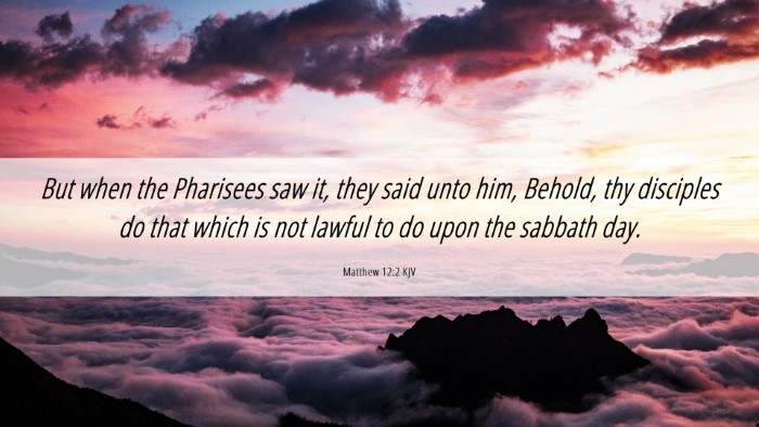 Picture 06 - Matthew 12:2 KJV Desktop Wallpaper - But when the Pharisees saw it, they said unto - Desktop Bible Verse Wallpaper