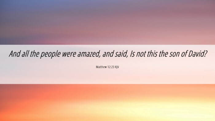 Picture 06 - Matthew 12:23 KJV Desktop Wallpaper - And all the people were amazed, and said, Is not - Desktop Bible Verse Wallpaper