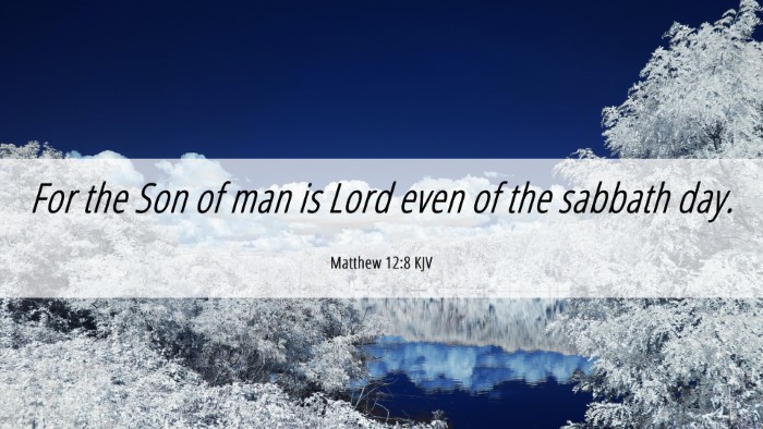 Picture 06 - Matthew 12:8 KJV Desktop Wallpaper - For the Son of man is Lord even of the sabbath - Desktop Bible Verse Wallpaper