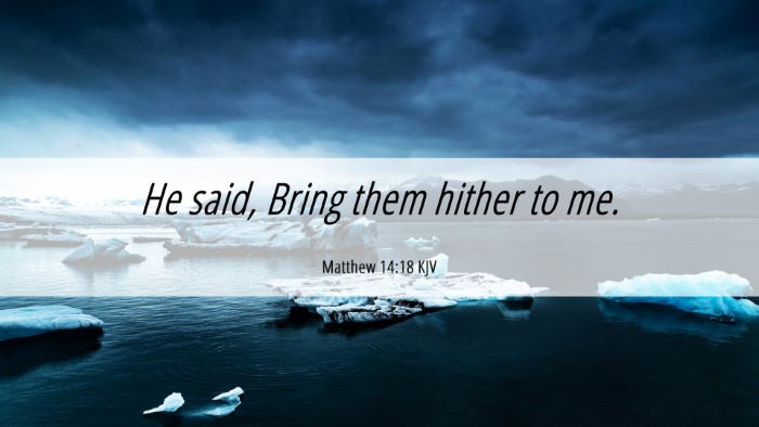 Picture 06 - Matthew 14:18 KJV Desktop Wallpaper - He said, Bring them hither to - Desktop Bible Verse Wallpaper