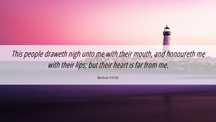 Picture 06 - Matthew 15:8 KJV Desktop Wallpaper - This people draweth nigh unto me with their - Desktop Bible Verse Wallpaper