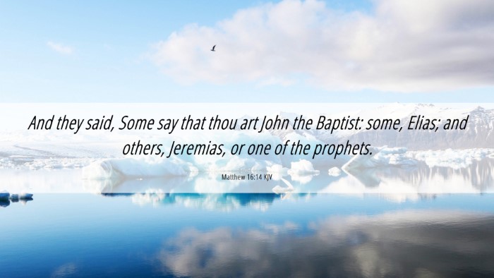 Picture 06 - Matthew 16:14 KJV Desktop Wallpaper - And they said, Some say that thou art John the - Desktop Bible Verse Wallpaper